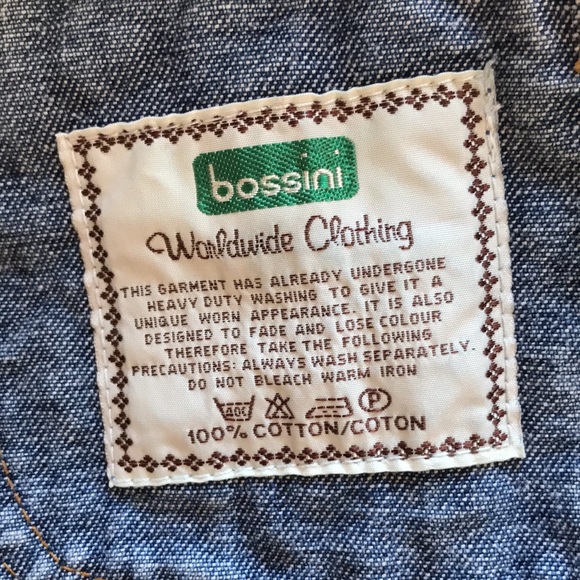 Bossini Dark Wash Long Sleeve Button Denim Jacket Small - Picture 7 of 7
